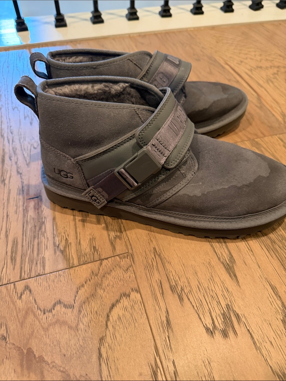 UGG Men’s Grey Suede Chukka Boot with Strap